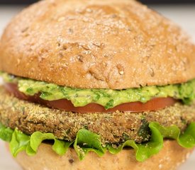 Bean Veggie Burgers with Mexican Spicy Guacamole