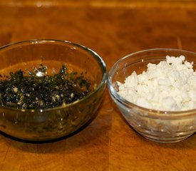 Caramelized Shallots, Basil-Olive Oil and Goat Cheese Bread