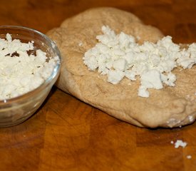 Caramelized Shallots, Basil-Olive Oil and Goat Cheese Bread