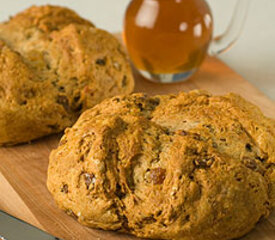 Yogurt Irish Soda Bread with Raisins 