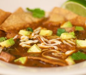 Sopa de Tortilla (Vegetarian Tortilla Soup)