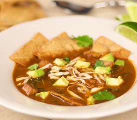 Sopa de Tortilla (Vegetarian Tortilla Soup)