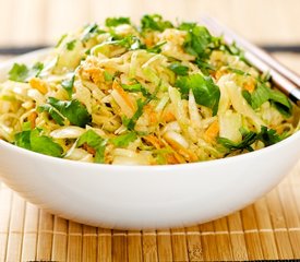 Asian Cabbage Salad with Spicy Peanut Sauce