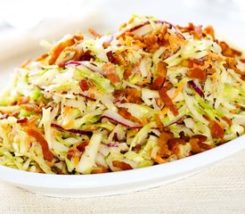 Cabbage Bacon Salad with Creamy Buttermilk Vinaigrette 