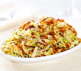 Cabbage Bacon Salad with Creamy Buttermilk Vinaigrette 