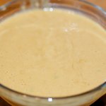 Make the creamy peanut butter sauce.