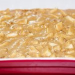 Pour into the prepared baking pan.