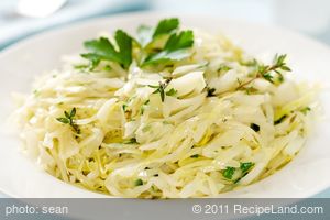Braised Cabbage with Thyme and Parsley