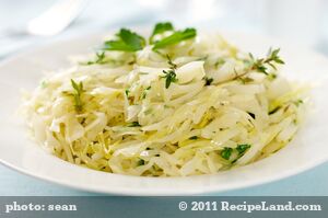 Braised Cabbage with Thyme and Parsley
