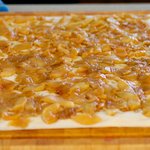 Spread apple mixture on top;