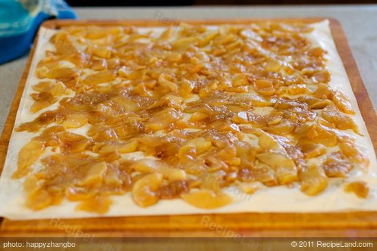 Spread apple mixture on top;