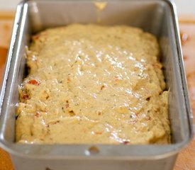 Easy Mozzarella, Sun-Dried Tomato and Pesto Quick Bread 