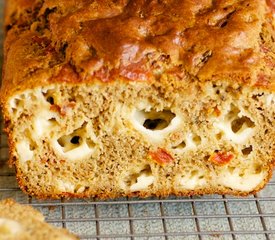 Easy Mozzarella, Sun-Dried Tomato and Pesto Quick Bread 