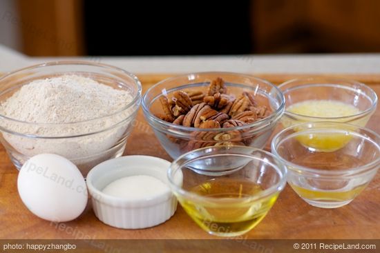 First gather together the ingredients to make the crust.