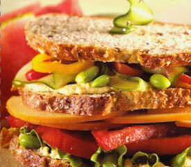 Smoked Gouda Veggie Club Sandwich