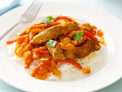 Beef Strips in Sweet Pepper Sauce