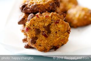 Cranberry, Chocolate Chip and Walnut Cookies