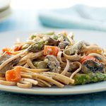An easy and delicious way to enjoy pasta and fresh veggies.