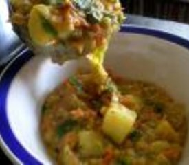 Spicy Yellow Lentil Stew