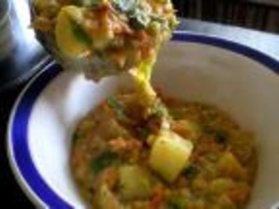 Spicy Yellow Lentil Stew