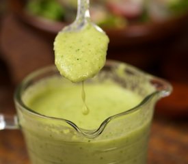 Mixed Greens with Cucumber Chives and Parsley  Vinaigrette 