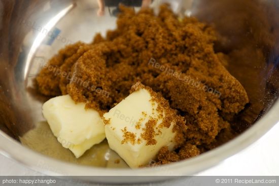 In another bowl, add the butter and sugar.