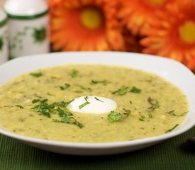 Corn and Tomatillo Soup