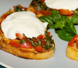 Tomato and Basil Bruschetta with Fresh Mozzarella Sandwich 