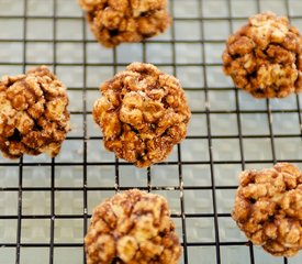 Mexican Chocolate and Spiced Christmas Popcorn Balls with Cinnamon Sugar