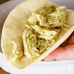 Put 1/4 cup of the mixture on each tortilla.