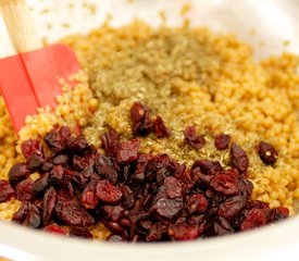 Israeli Couscous, Apple and Cranberry Salad with Toasted Almonds