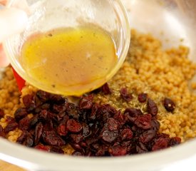 Israeli Couscous, Apple and Cranberry Salad with Toasted Almonds