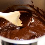 Melt the chocolate under medium-low heat until very smooth,