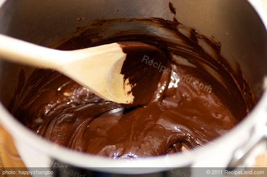 Melt the chocolate under medium-low heat until very smooth,