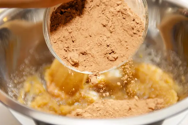 Add the cocoa powder,