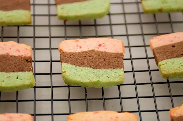 Holiday Spumoni Cookies