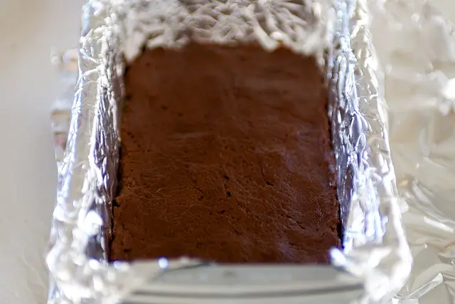 Press chocolate dough on top of nut dough. 