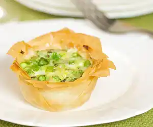 Savory Spring Phyllo Tarts