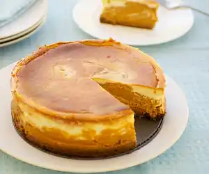 Kahlua Marbled Pumpkin Cheesecake