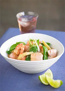 Seafood in Coconut, Ginger & Lemongrass Sauce 