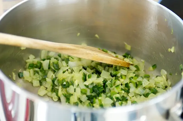 Saute until onions are clear.