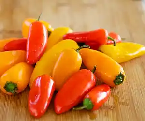 Baby Peppers Stuffed with Spiced Cream Cheese