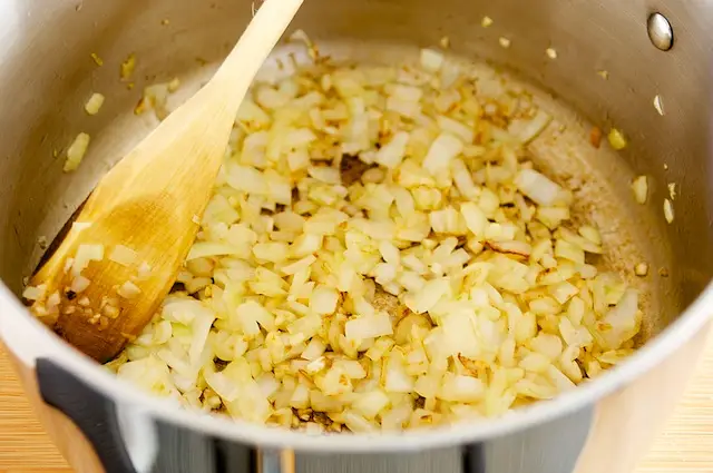 Saute until onions are browned and very fragrant, about 5 minutes.