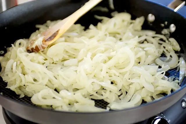 Cook for 6 to 8 minutes, until soft but not brown.