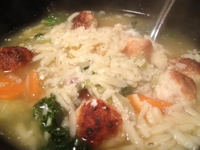 Turkey Meatball Orzo "Stoup"