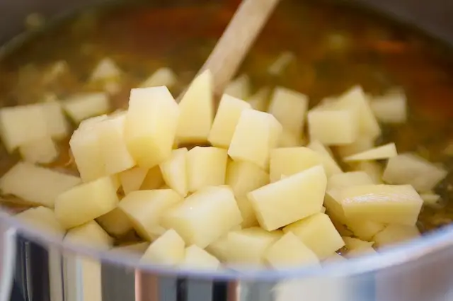 Add potatoes.