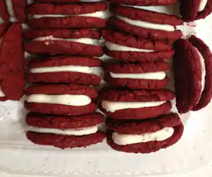 Red Velvet Sandwich Cookies