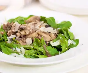 Arugula Warm Mushroom Salad