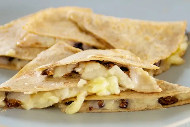 With slightly sweet pear and dried figs. 