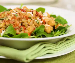 Arugula, Chickpea & Wheat Berry Salad